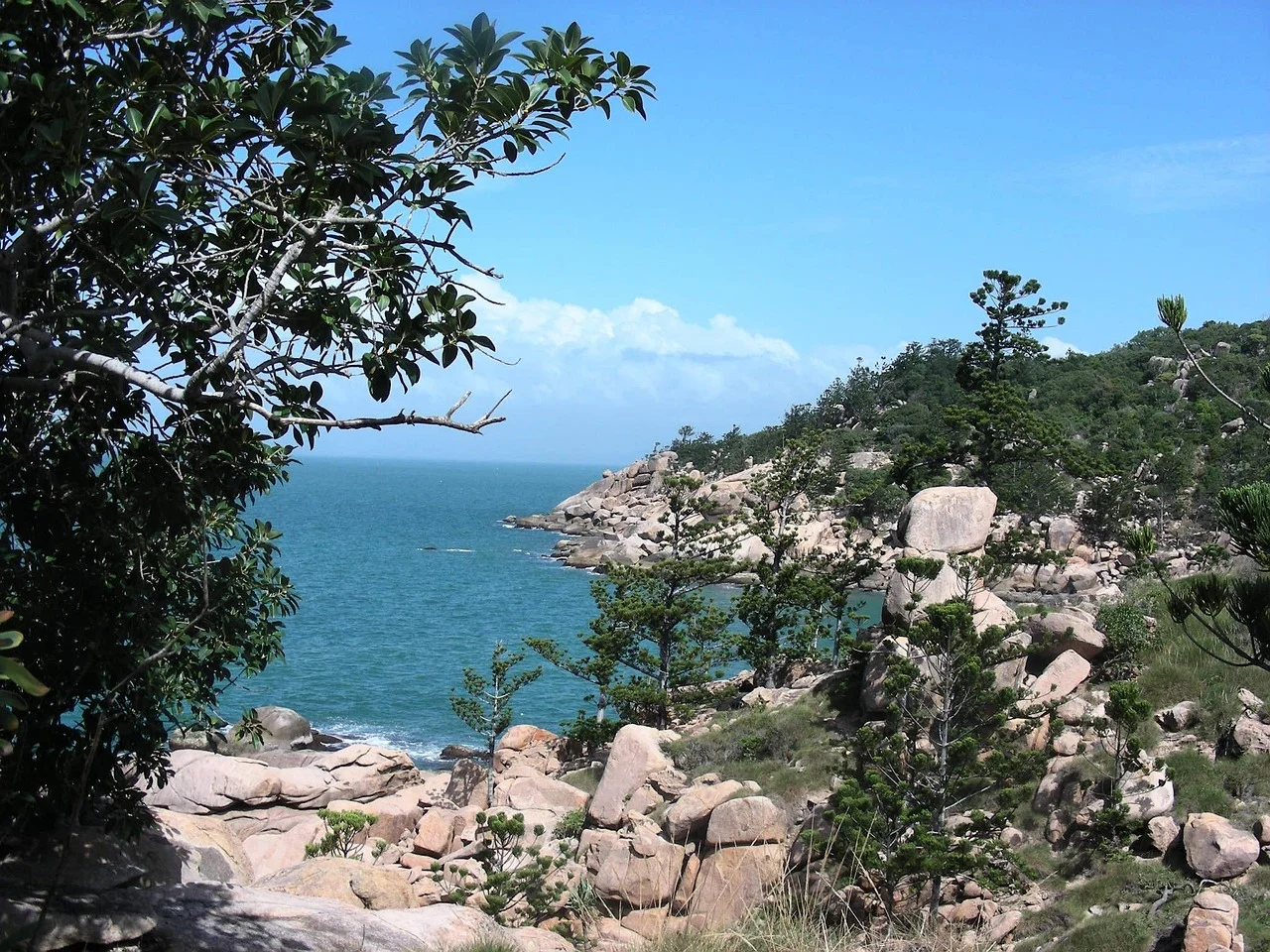 Tropical beach and clear water at Magnetic Island, Queensland