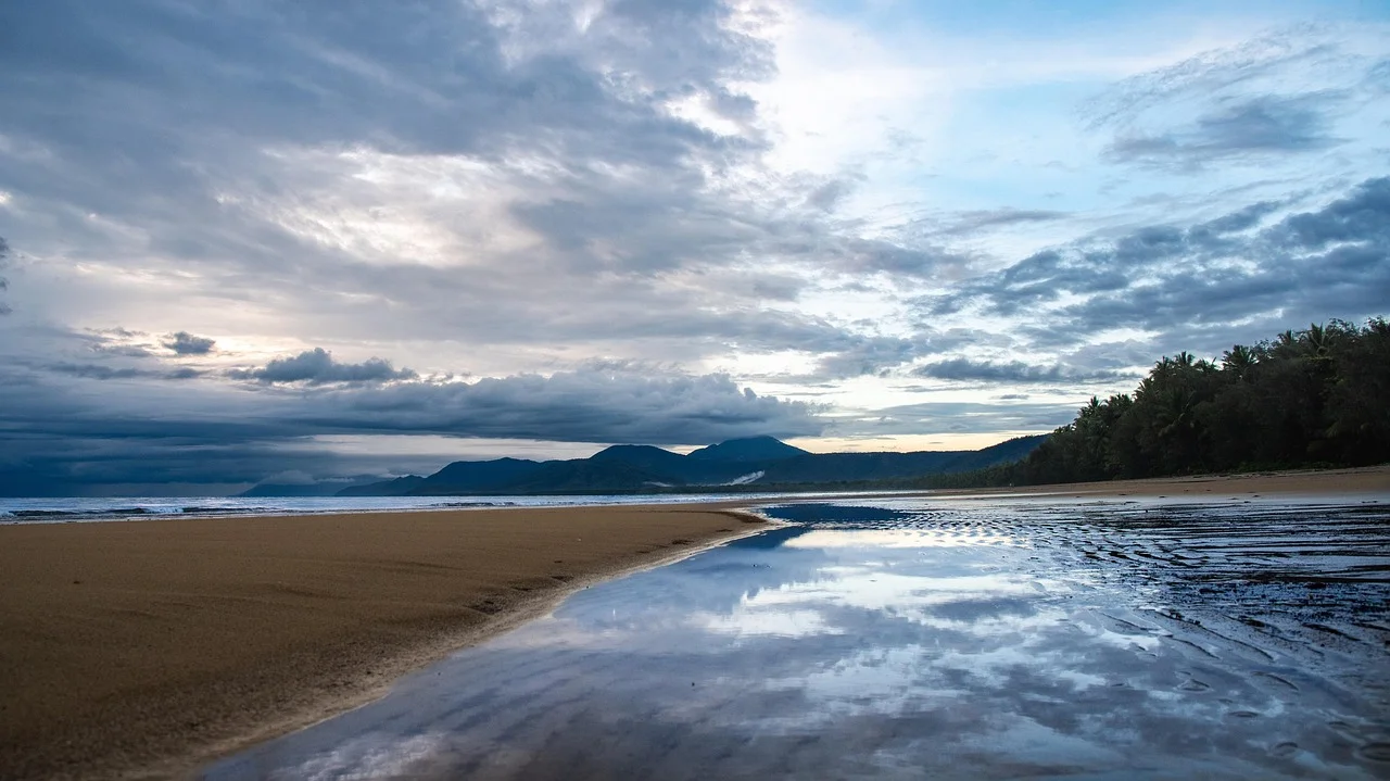 Tropical coastline and rainforest near Port Douglas, Queensland